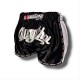 K-1 Thaiboxing Short in Satin "Mesh" in Schwarz/Weiß