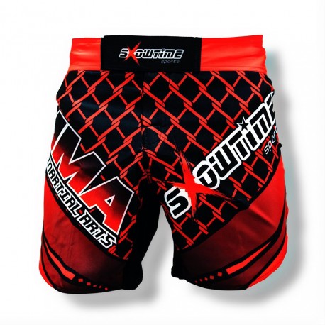 MMA Short Schwarz Rot Cage