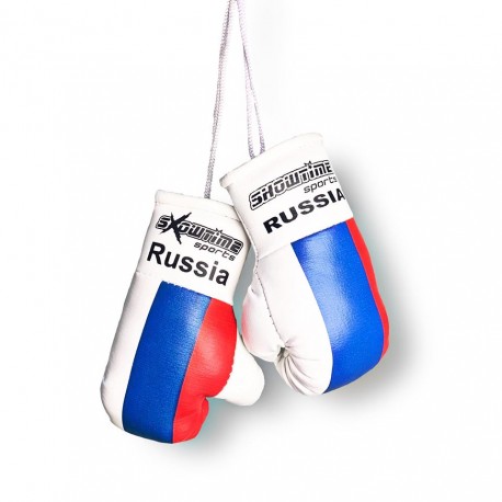 Mini Boxhandschuhe mit russischer Flagge